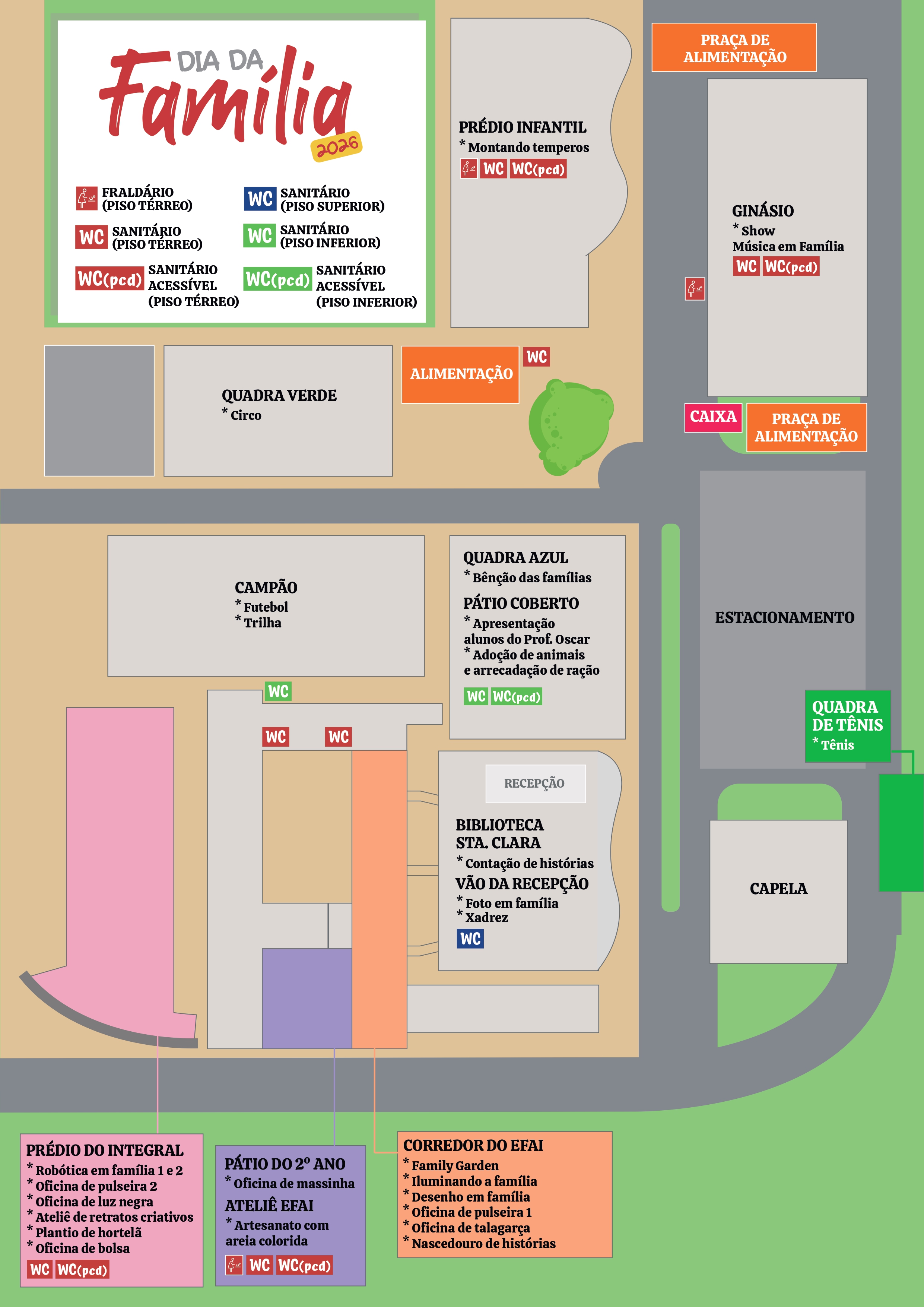 Mapa do evento Dia da Família